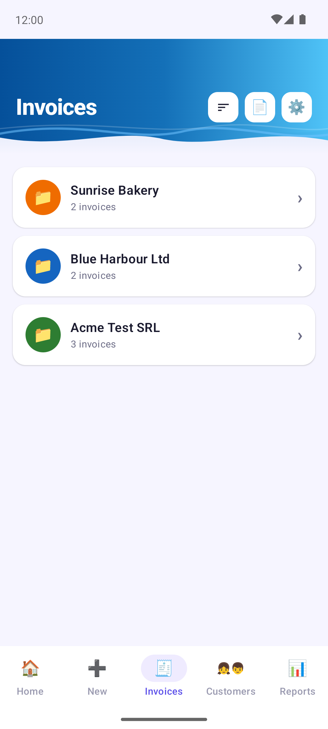 Invoice Cove — Managing invoices